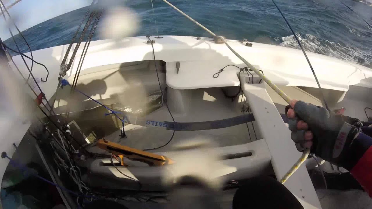 GP14 Strong Wind Sailing