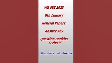 Shorts | #3 | WBSET 2023 | 8th January | Answer key | NA Math Study