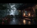 Best Rain in the Forest Cabin at Night ???? | Sleep Deeply with Rain Sounds