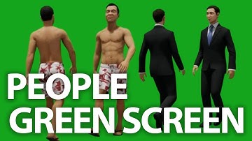 man employ walk and talk realistic 3D 🔔 people rendering isolated green screen 4k