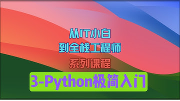 3.Python 极简入门 -《从IT小白到全栈工程师系列课程》