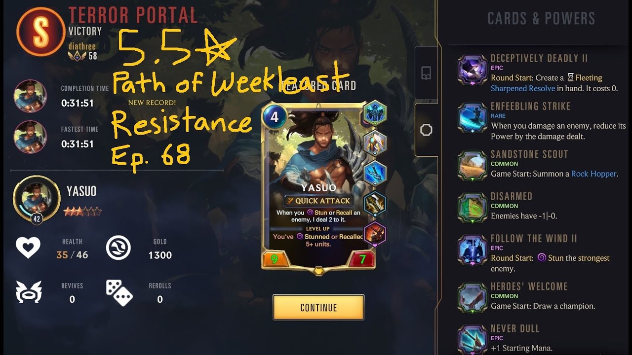 Yasuo (3* no epic relics) vs Aurelion Sol 5.5* Nightmare Weekly - Path of Least Resistance Ep 68