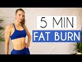 5 MIN FAT BURNER - Full Body Workout (No Equipment)