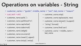 Python 5.  String
