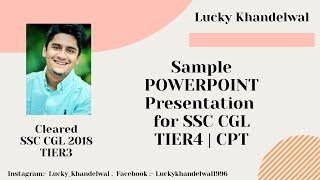 Sample POWERPOINT Presentation for SSC CGL TIER 4 | CPT | Lucky Khandelwal screenshot 2