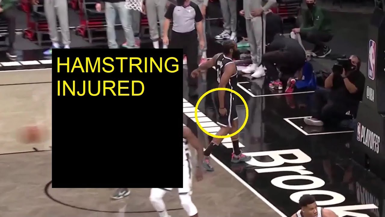 JAMES HARDEN re-injured hamstring leaves game