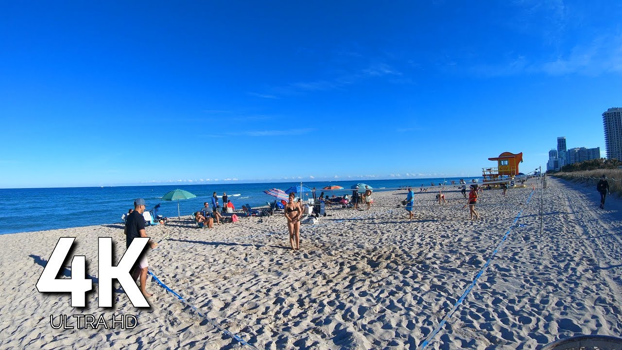 4K WALKING TOUR NORTH BEACH AND SURFSIDE  MIAMI BEACH USA  ULTRA HD 60FPS  AΩ