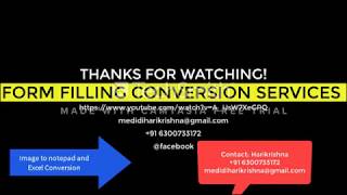 Forma data conversion Auto typing software for form filling