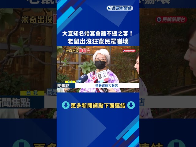 嚇鼠! 北市大直晚宴會場老鼠狂竄 來賓嚇瘋急跳腳－民視新聞
