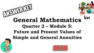 General Mathematics Quarter 2 - Module 5 ANSWER KEY