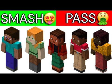 Smash or Pass: All 9 Minecraft Default Skins