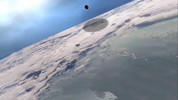 solar eclipse from outer space | a visual representation | high quality video