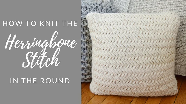 How to knit herringbone stitch in the round
