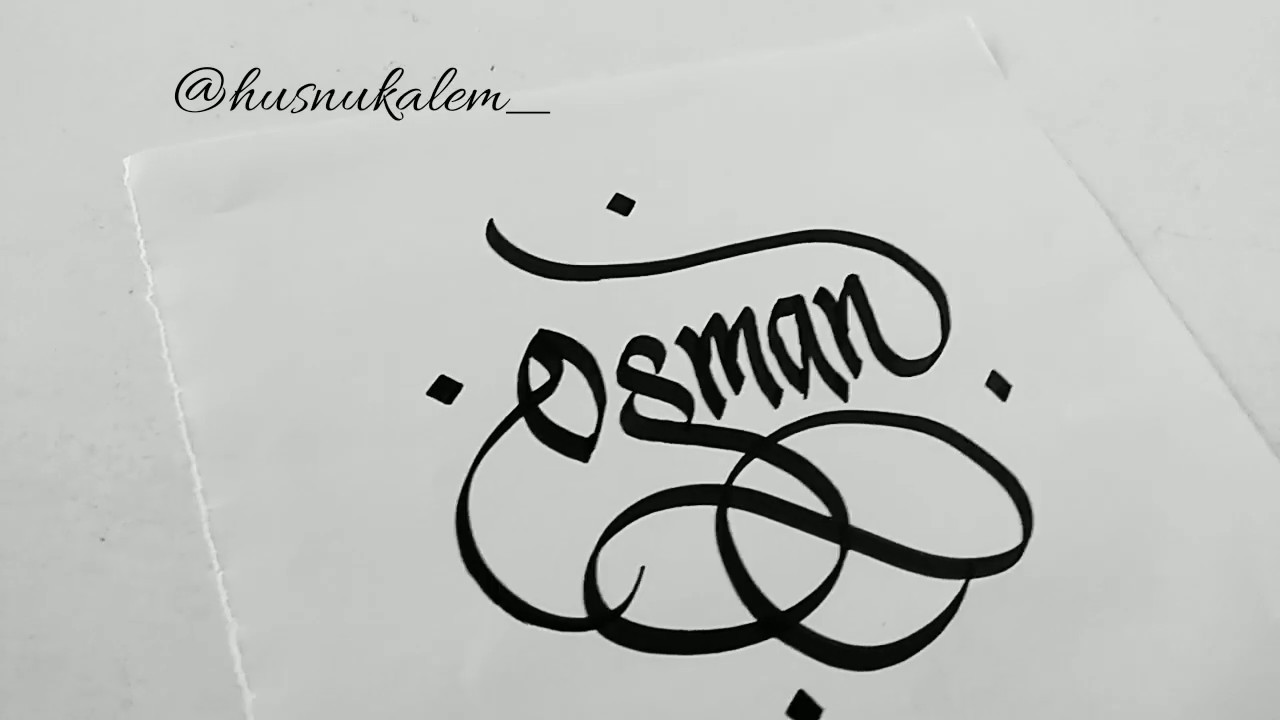 Kaligrafi ile İsim Yazma - Osman (HD) - YouTube