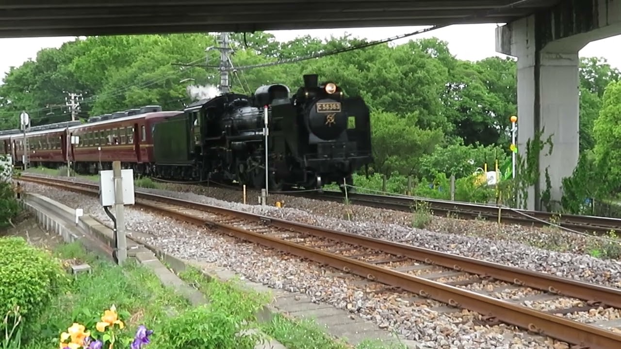 秩父鉄道 C58 363牽引 12系客車4B 5001レ SLパレオエクスプレス 三峰口