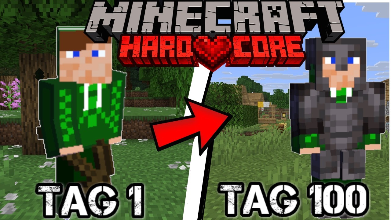 Ich ÜBERLEBE 100 TAGE in MINECRAFT HARDCORE