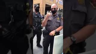 Lancaster City police UNLAWFULLY arrest protestors.