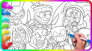 AMAZING DIGITAL CIRCUS Coloring Pages - Pomni in DANGER Coloring characters from digital circus