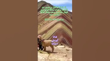 تلاوة جميلة { ومن الجبال جدد بيض وحمر مختلف ألوانه }