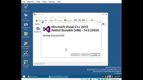 Installing Microsoft Visual C++ 2015 Redistributable (x86) on ReactOS 0.4.13