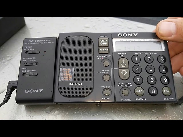 Sony AN-101 with Sony ICF-SW1 - YouTube