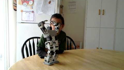 Humanoid robot demo (Bioloid)