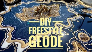 DIY Freestyle Geode with TotalBoat Resin - showing all the details of tips & tricks to do yourself