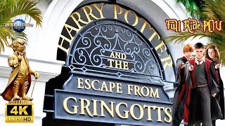 Harry Potter and the Escape from Gringotts I Full Ride and Queue I Epic Theme Parks Crew I 4K 2024
