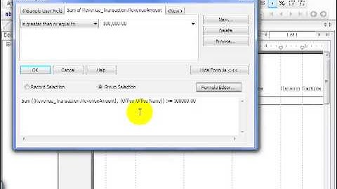 67 Crystal ReportsXI  Filtering Data    Select Statement Considerations