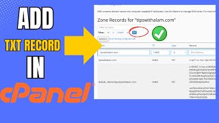 How to Add Txt Record in Cpanel | Add DNS Record