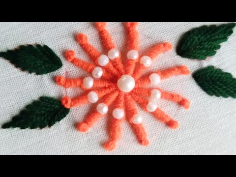 Flower embroidery designs basic hand embroidery brazilian design/needle and thread