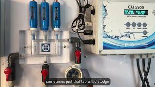 CAT Controller: Location of Influent and Effluent Lines and Sample Vessel Flow Troubleshooting