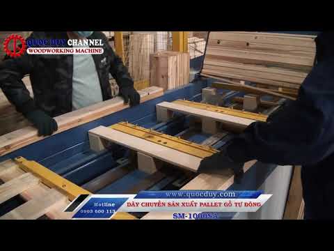 Video Dây chuyền sản xuất pallet gỗ tự động SM-1000SA I Làm... - youtube