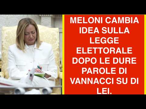 Video MELONI CAMBIA IDEA SULLA LEGGE ELETTORALE DOPO LE DURE PAROLE DI VANNACCI SU DI LEI.