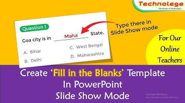 Create Fill in the Blanks Quiz Template in PowerPoint - For Online Teachers, Educators, and Trainers