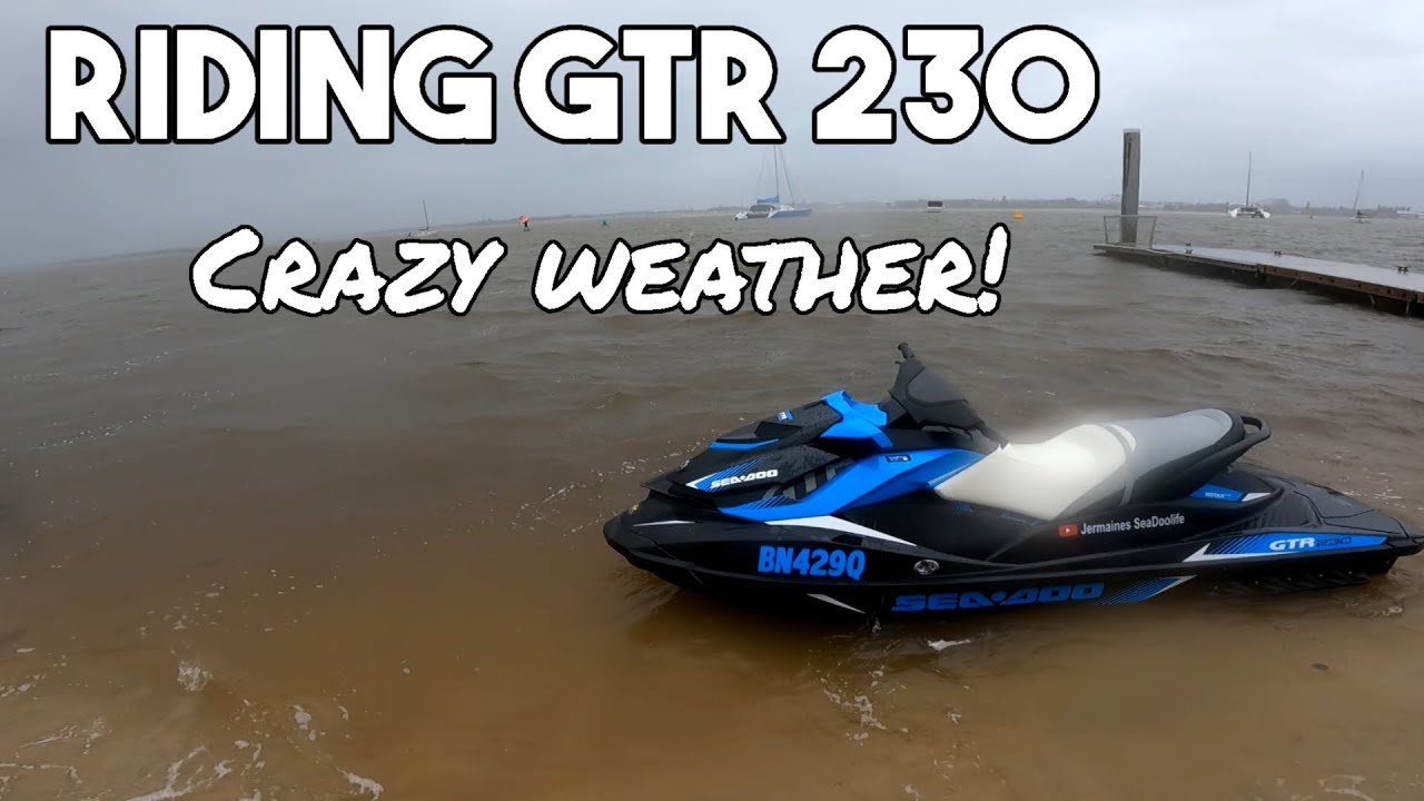 Riding SeaDoo GTR 230 in Wild Weather, Massive swell