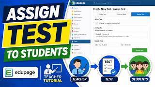 How to Assign Test to Students in Edupage | Teacher Tutorial