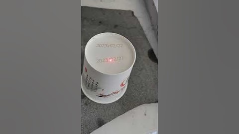 marking on paper cup by Co2 laser marking machine.  #laserengravingmachine