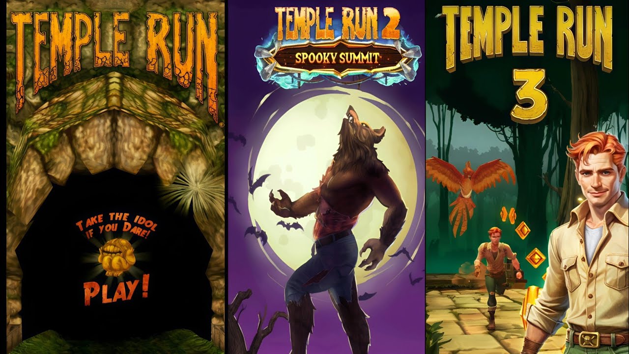 Temple Run Types Temple Run 1 vs 2 vs 3 – Evolution of Graphics and Gameplay ( Android ...