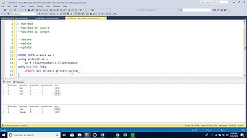 How to create a merge statement in SQL server manager