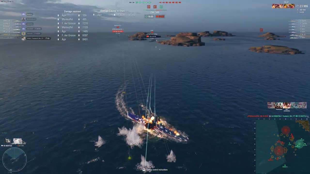 World of Warships Clan Battle (Season 32) “Pelican" [4-FUN] vs [ZPM]