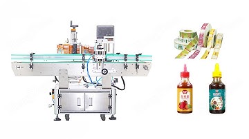 Round Sauce Bottle Sticker Label Applicator | Automatic Round Bottle Labeling Machine