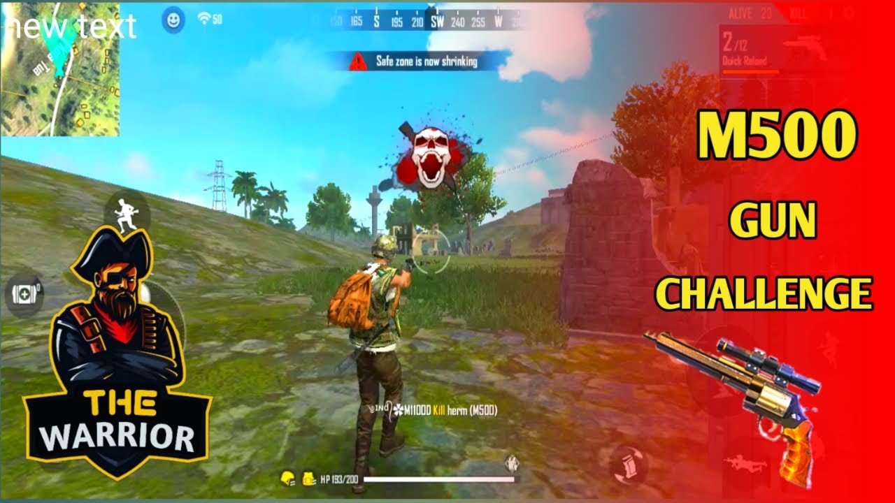 ONLY M500 GUN CHALLENGE FREEFIRE THEWARRIORGAMING YouTube only-m500-gun-challenge-freefire-thewarriorgaming-youtube