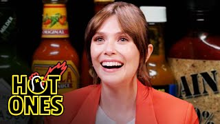 Elizabeth Olsen Feels Brave While Eating Spicy Wings | Hot Ones