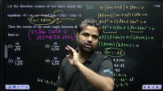 Let the direction cosines of two lines satisfy the equations: 4l+m-n=0 and 2mn+10nl+3lm=0.Then the