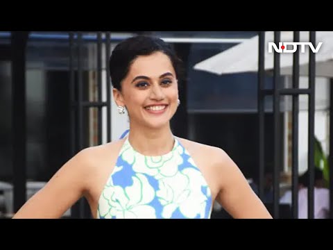 Taapsee Pannu जुहू में स्पॉट हुईं बॉलिवुड अभिनेत्री