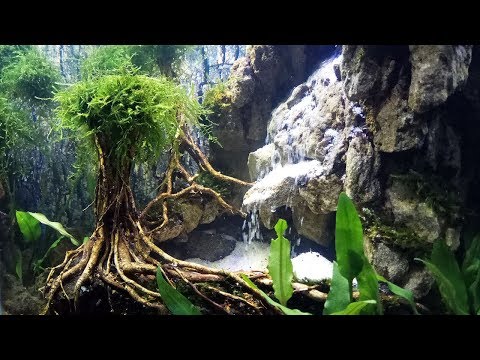 underwater waterfall aquarium decoration