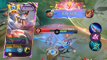 SAVAGE!! Insane Damage Clint Late Game Monster! Build Top Global Clint 2025 | MLBB