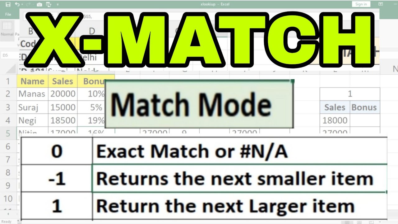How To Use XMATCH In Excel - YouTube