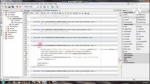 Pembuatan Source Code Pada Tombol Bottom (Tambah, Edit, Delete & Clear) Di Aplikasi Netbeans IDE 8.2